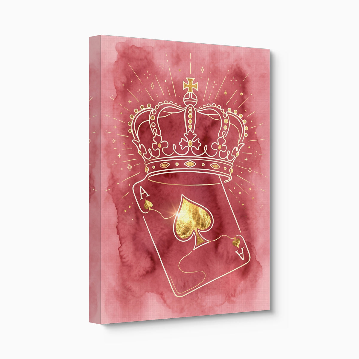 Crown Over Spades — crown over spades angled flush print