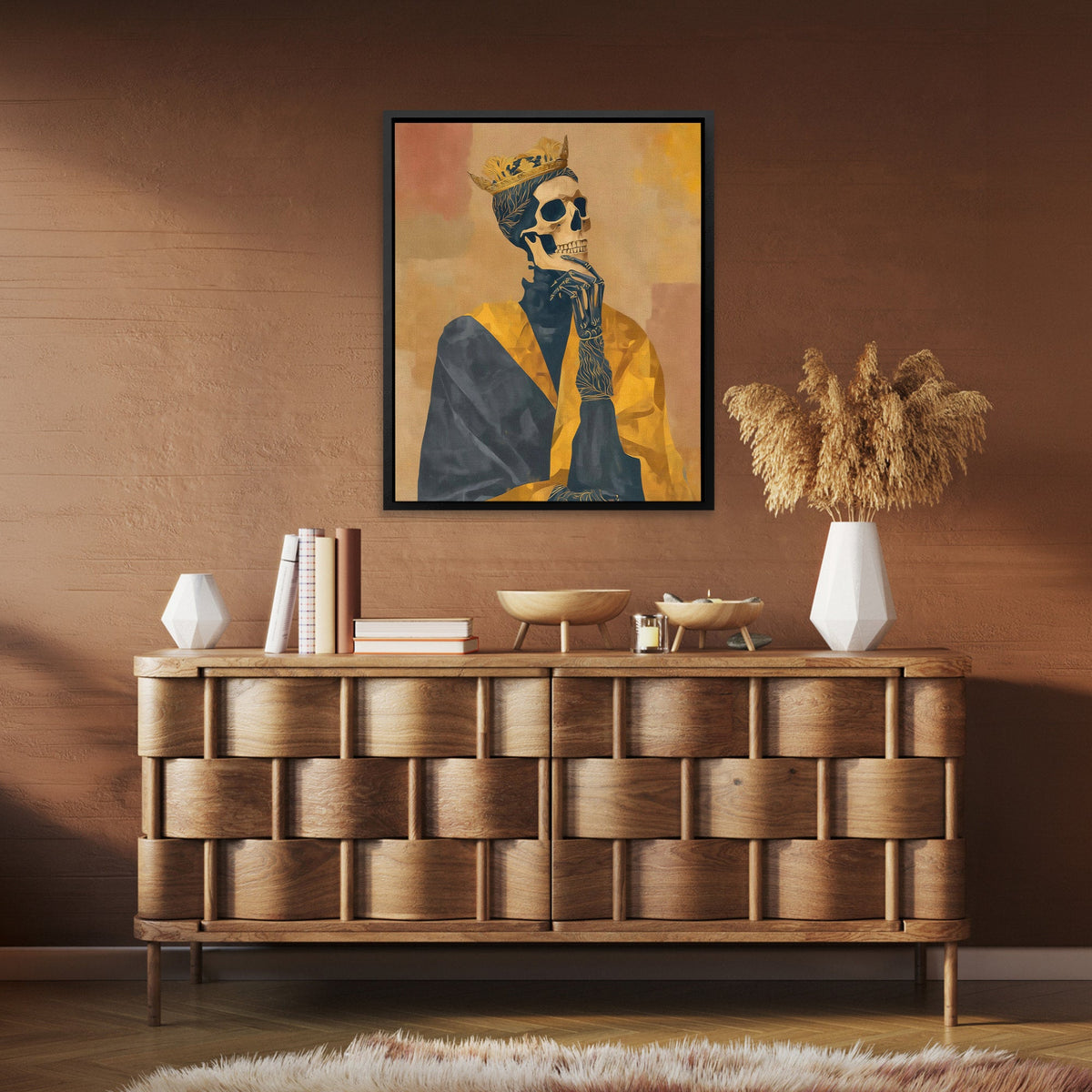 Crowned Bone Contemplation - Luxury Wall Art