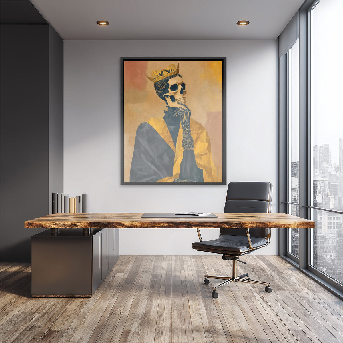 Crowned Bone Contemplation - Luxury Wall Art