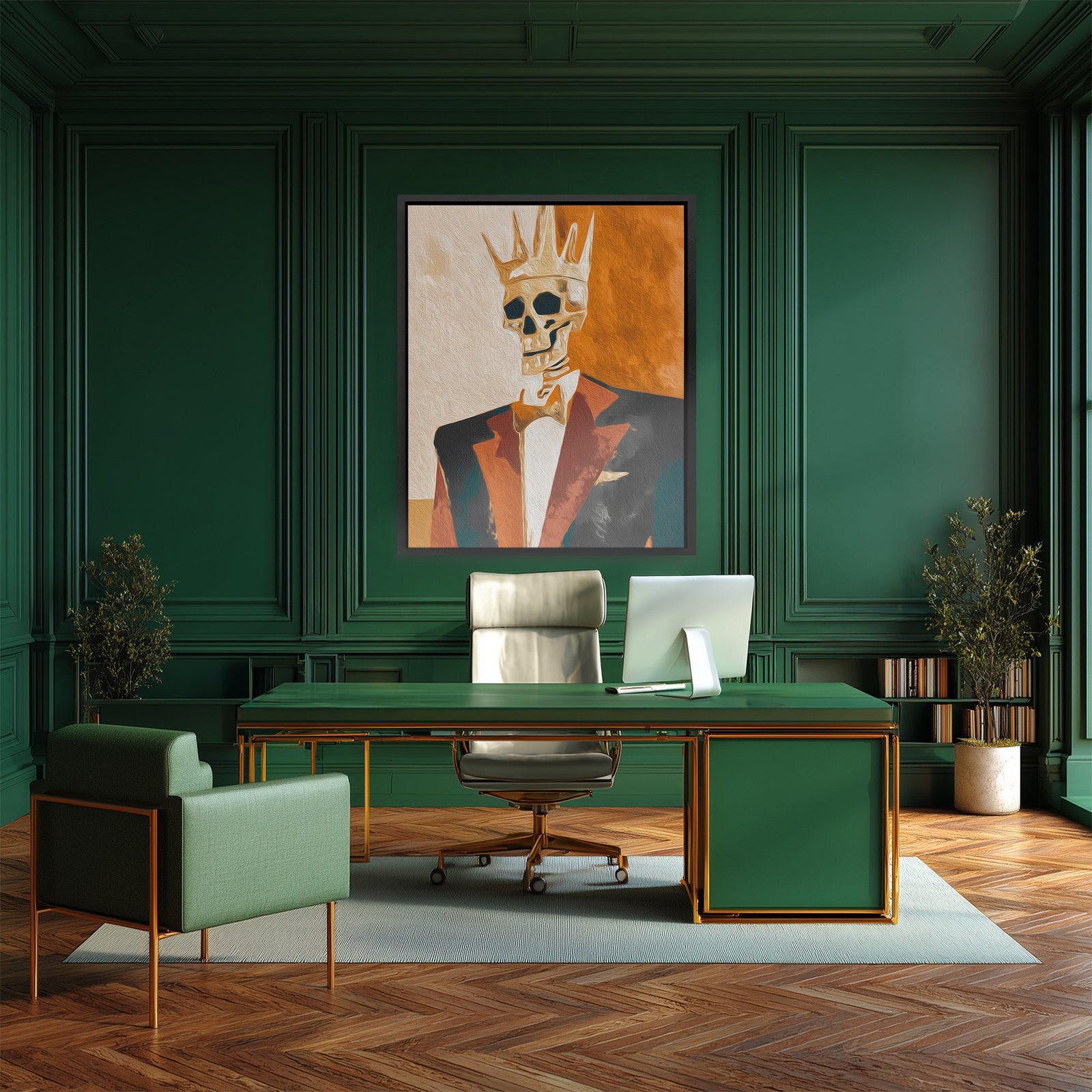 Crowned Bone King - Luxury Wall Art