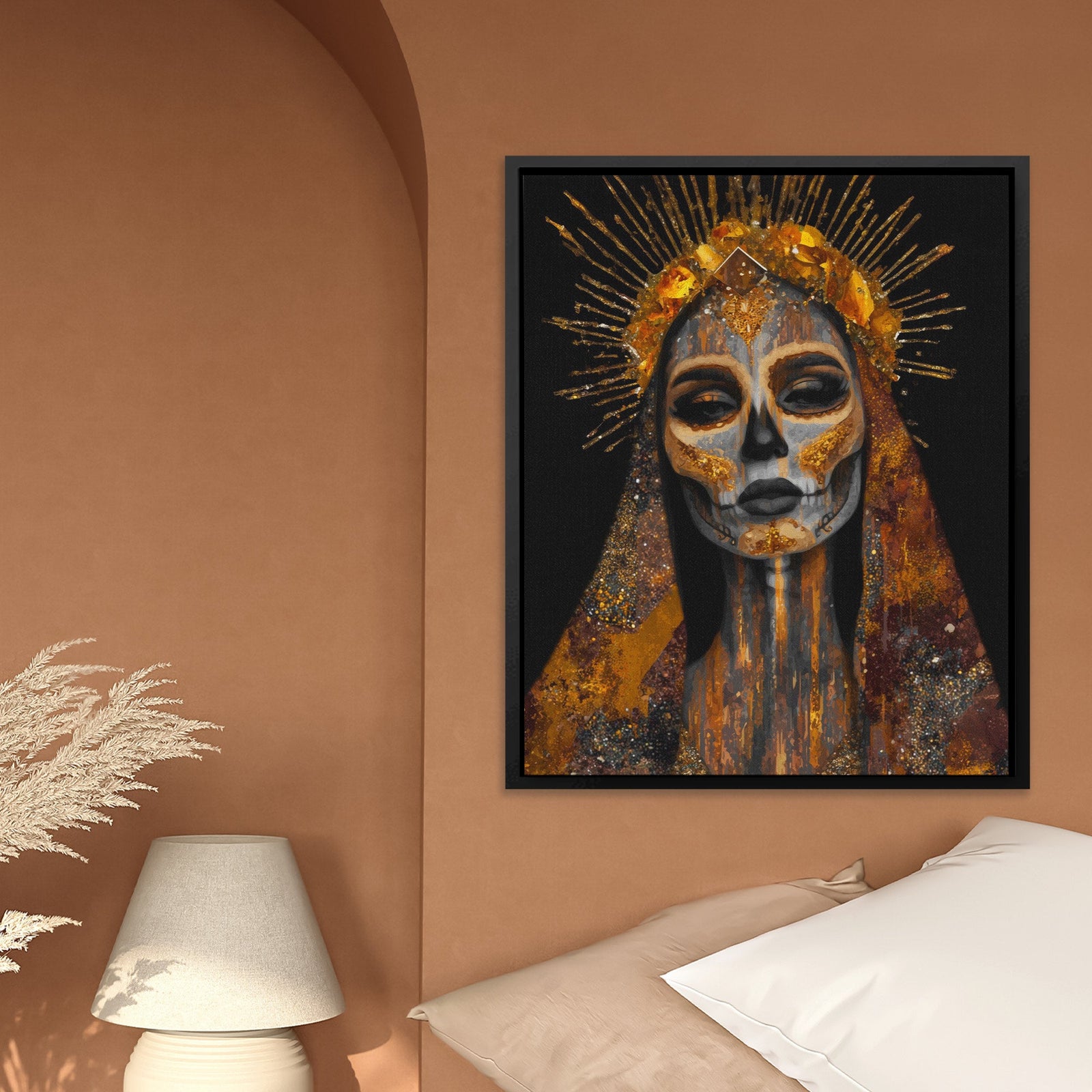 Crowned Calavera Portrait - Luxury Wall Art