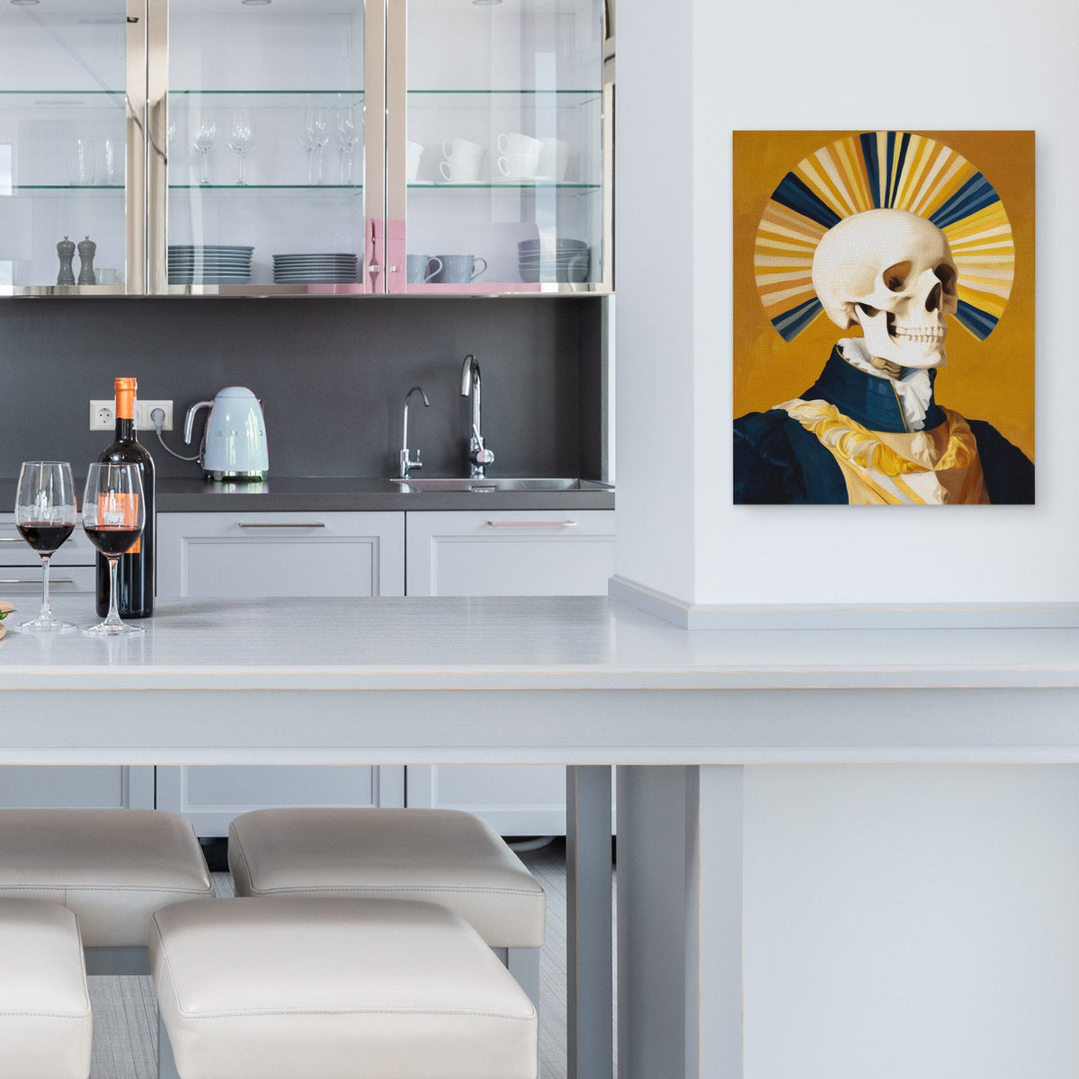 Crowned Death Portrait - Luxury Wall Art