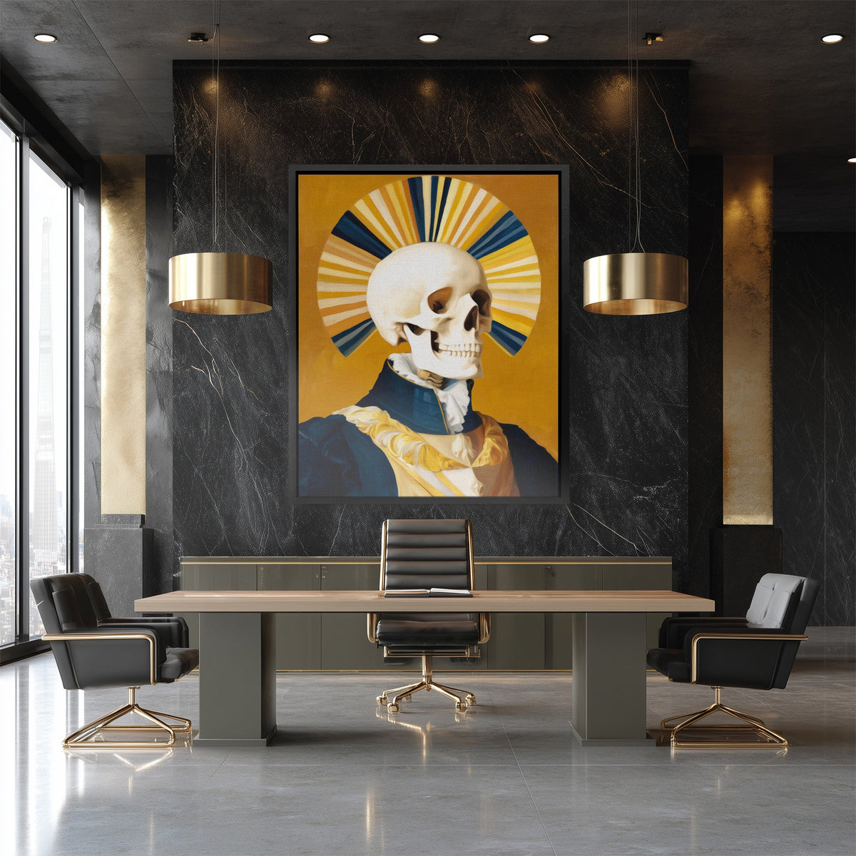 Crowned Death Portrait - Luxury Wall Art