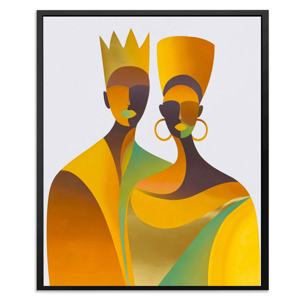 Crowned Golden Union - Luxury Wall Art