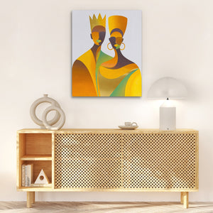 Crowned Golden Union - Luxury Wall Art