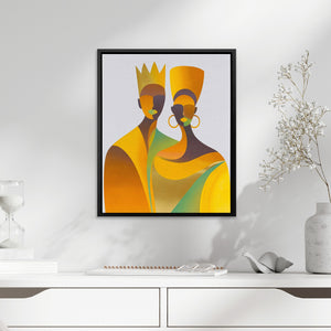Crowned Golden Union - Luxury Wall Art