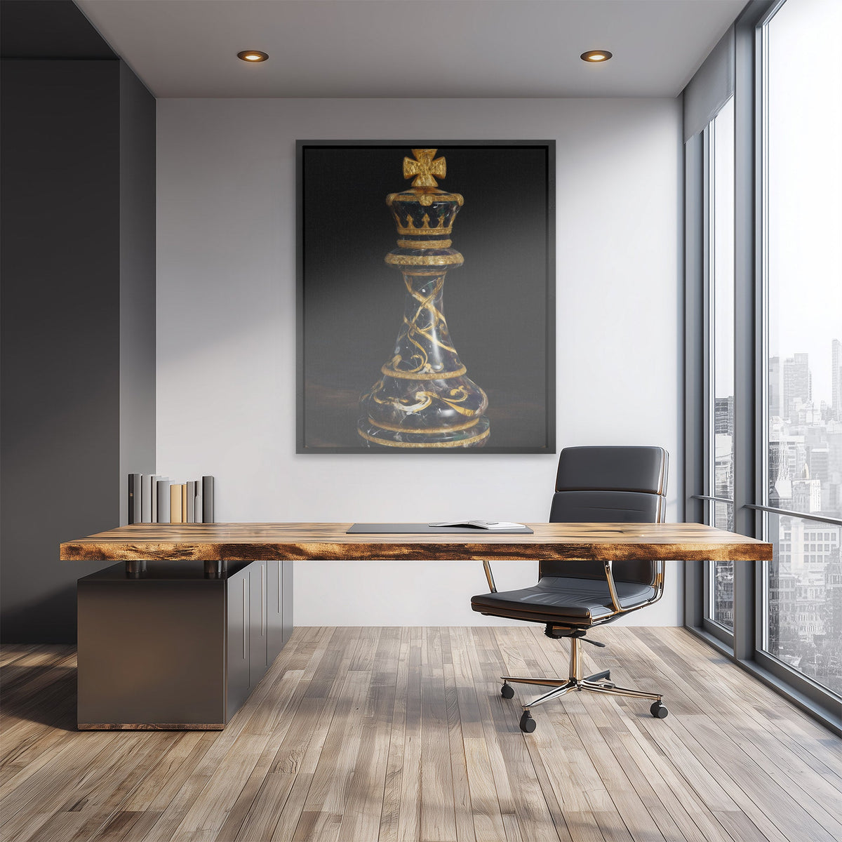 Crowned Midnight Authority - Luxury Wall Art