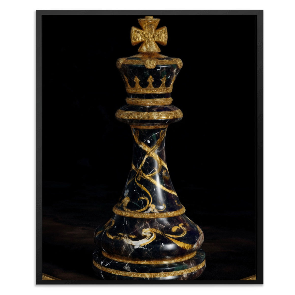 Crowned Midnight Authority - Luxury Wall Art