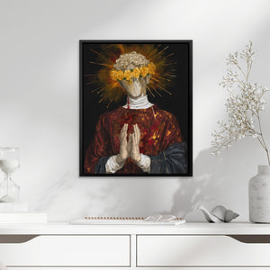 Crowned Prayer Statue - Luxury Wall Art