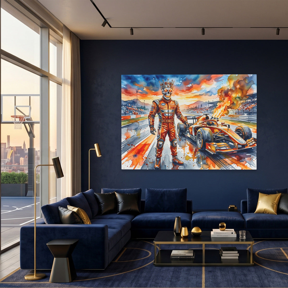 Crowned Racer Blaze - Luxury Wall Art
