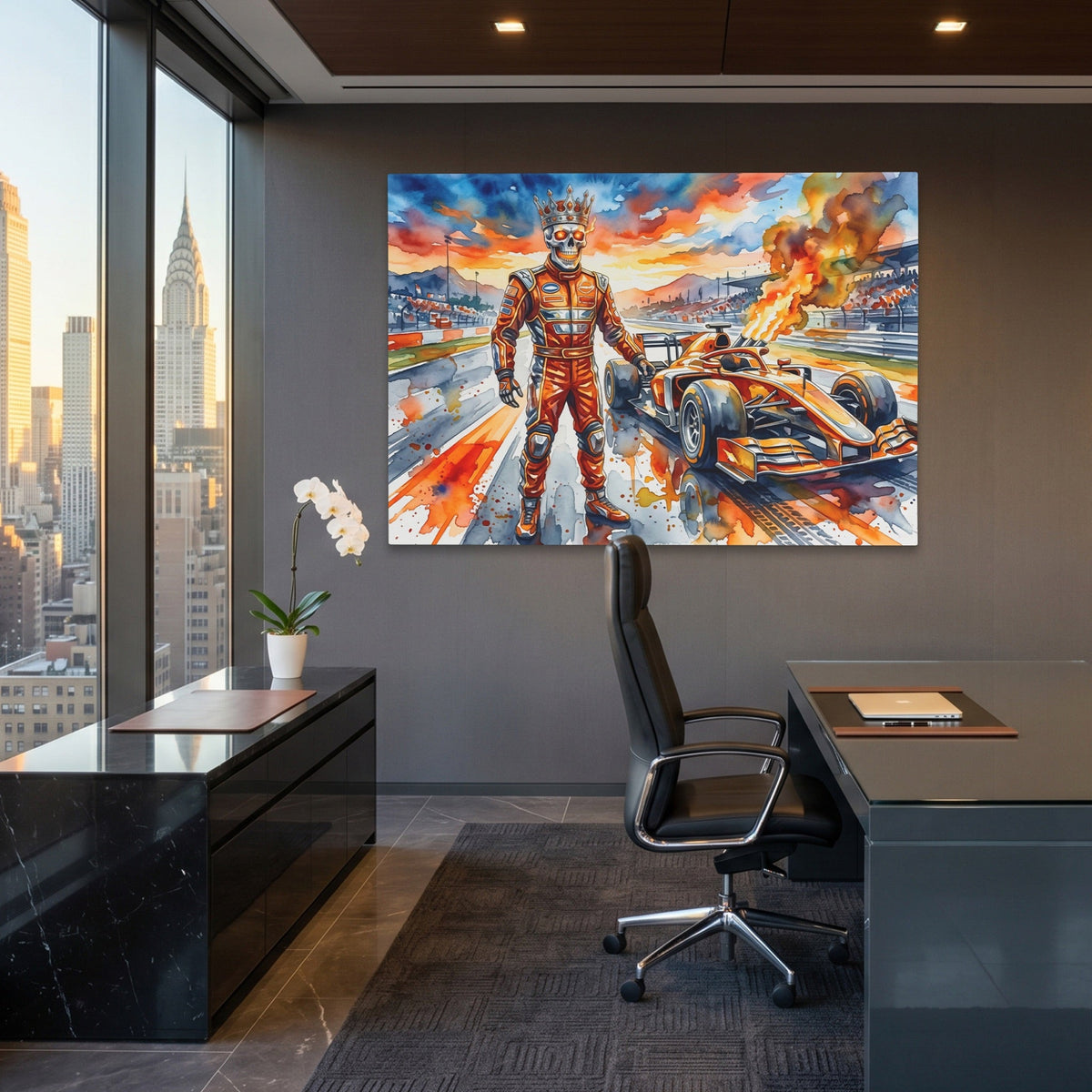Crowned Racer Blaze - Luxury Wall Art