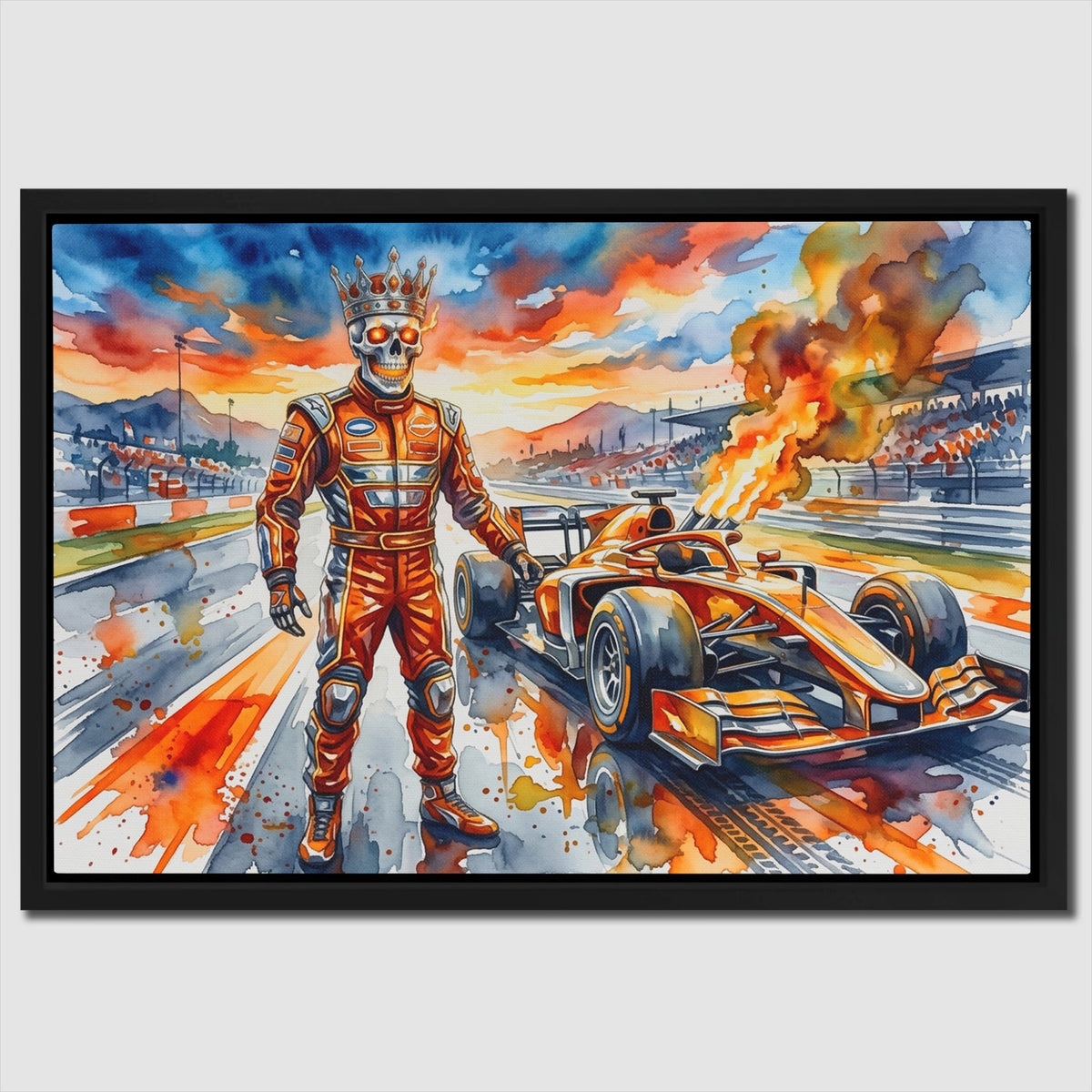 Crowned Racer Blaze - Luxury Wall Art