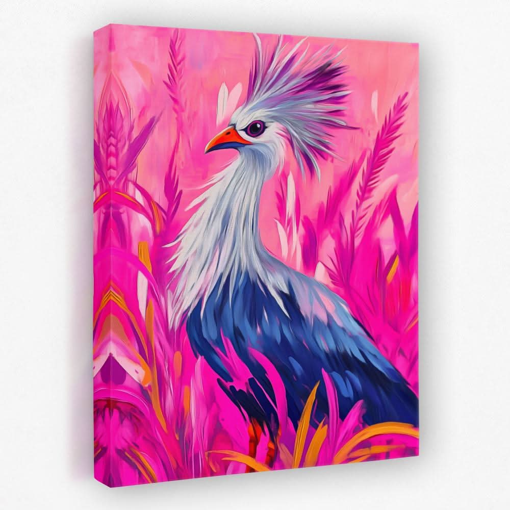 Crowned Wanderer - Bird Canvas Wall Art