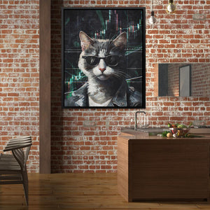 Crypto Cat - Luxury Wall Art