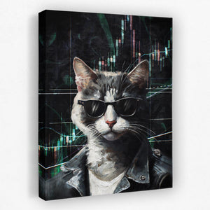 Crypto Cat - Luxury Wall Art