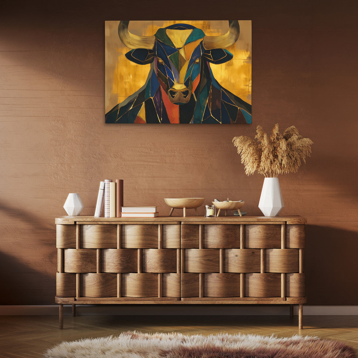 Crystal Bull Genesis - Luxury Wall Art