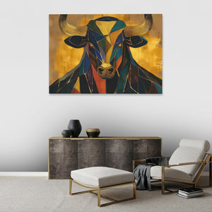 Crystal Bull Genesis - Luxury Wall Art