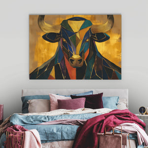 Crystal Bull Genesis - Luxury Wall Art