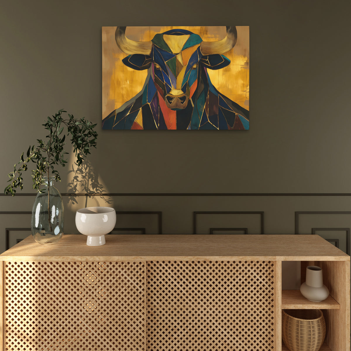 Crystal Bull Genesis - Luxury Wall Art