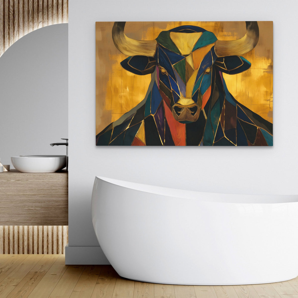 Crystal Bull Genesis - Luxury Wall Art
