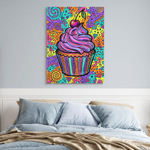 Cupcake Cherry Swirl - Luxury Wall Art