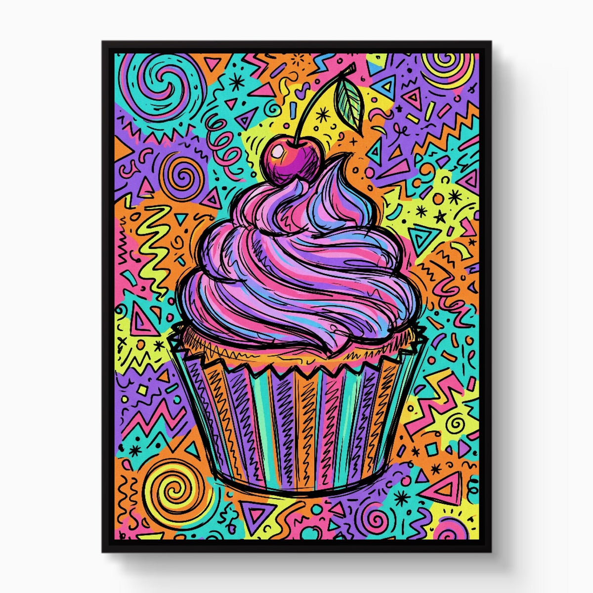 Cupcake Cherry Swirl - Luxury Wall Art