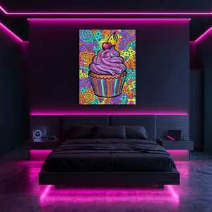 Cupcake Cherry Swirl - Luxury Wall Art
