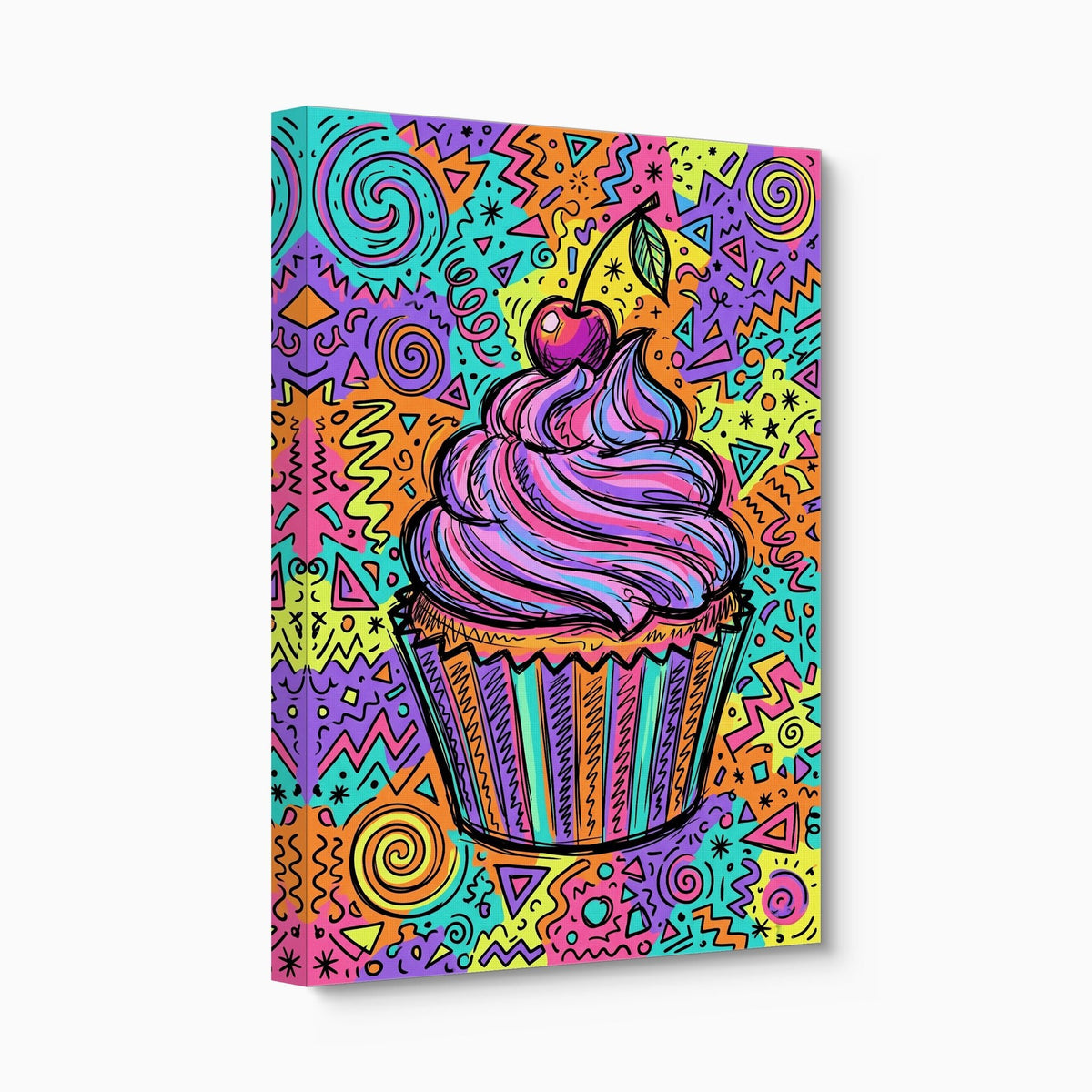 Cupcake Cherry Swirl - Luxury Wall Art
