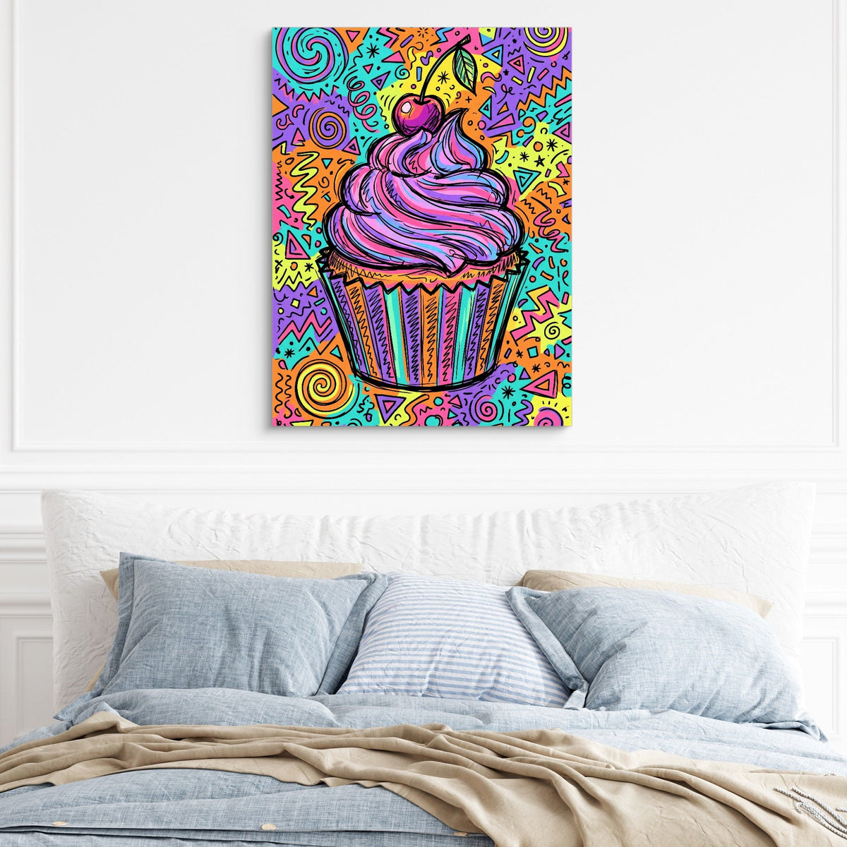 Cupcake Cherry Swirl - Luxury Wall Art