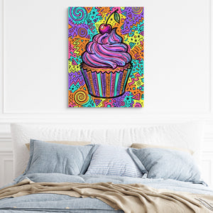 Cupcake Cherry Swirl - Luxury Wall Art