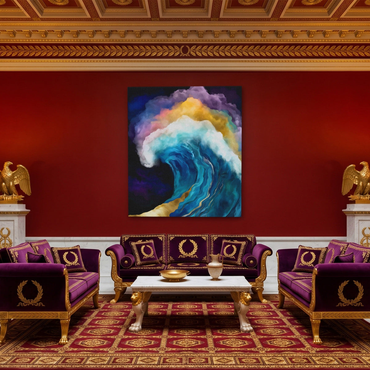 Curling Wave Barrel - Luxury Wall Art