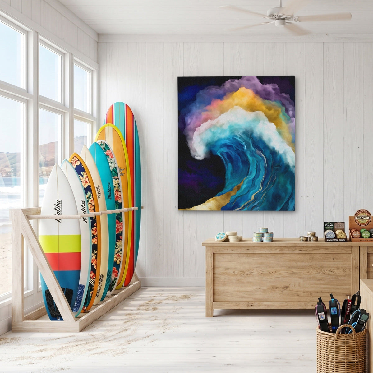 Curling Wave Barrel - Luxury Wall Art