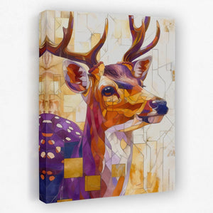 a painting of a deer on a wall