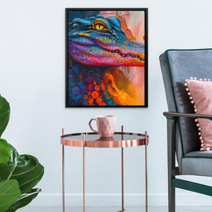 Crafty Crocodile Abstract Art - Luxury Wall Art 