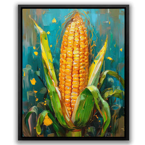 a painting of a corn on the cob