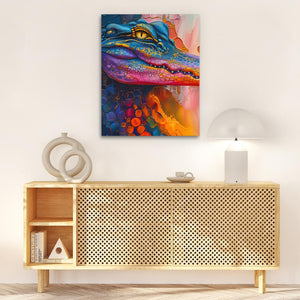 Crafty Crocodile Abstract Art - Luxury Wall Art 