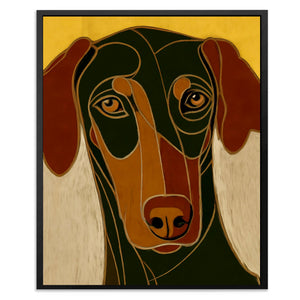 Dachshund in Stained Glass - Luxury Wall Art