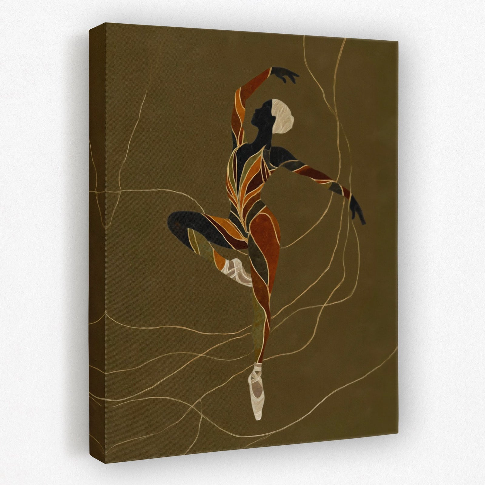 Dancer's Copper Leap - Luxury Wall Art