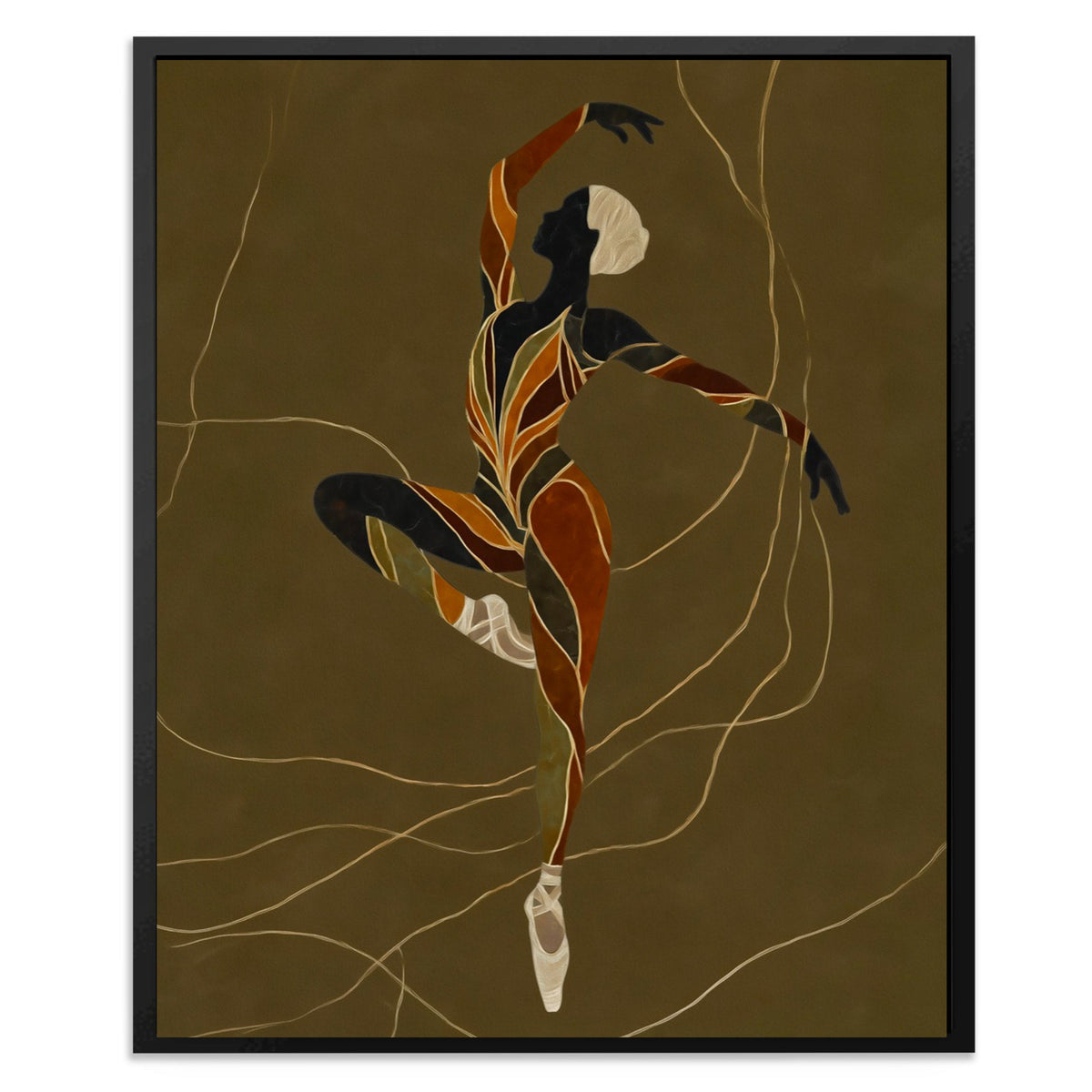 Dancer's Copper Leap - Luxury Wall Art