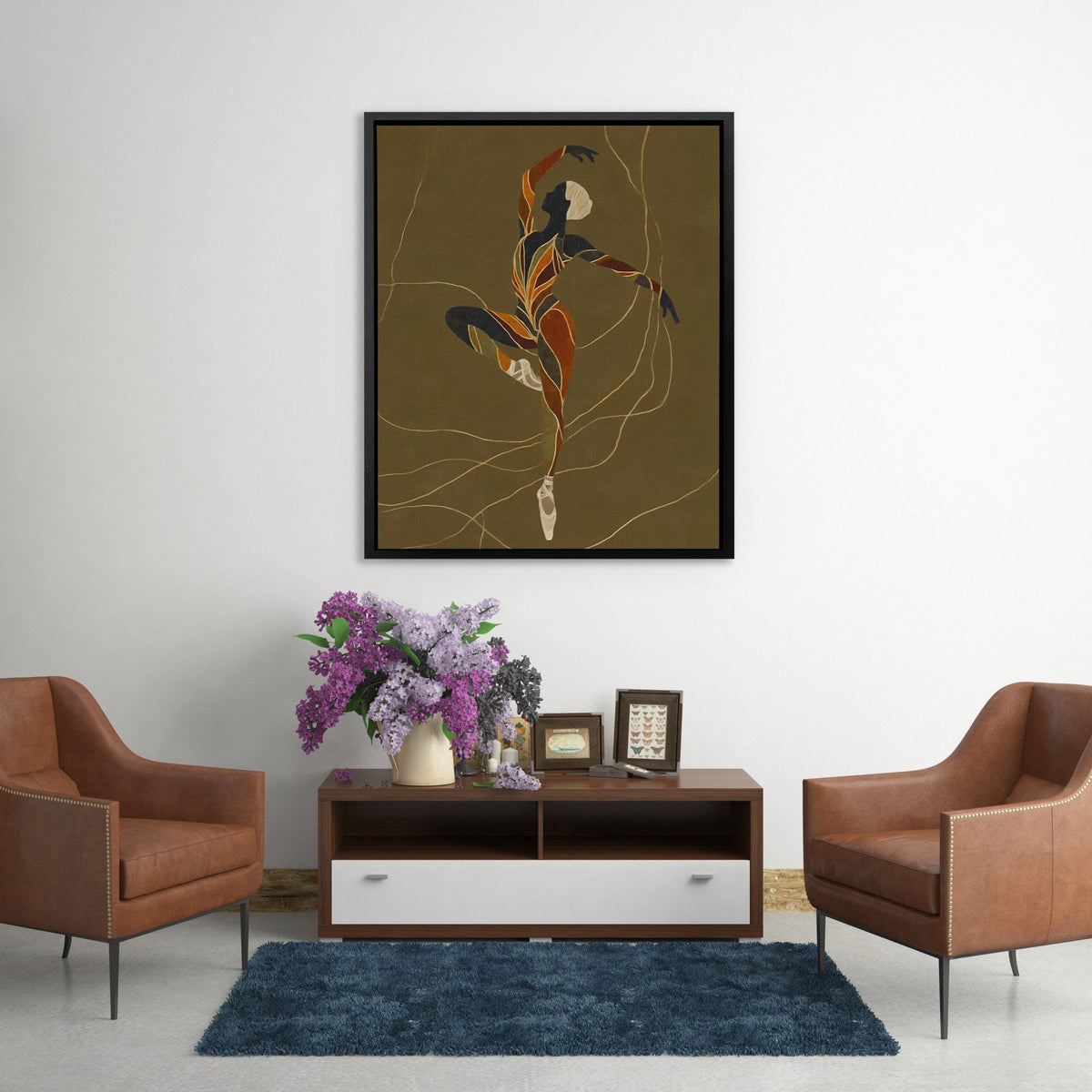 Dancer's Copper Leap - Luxury Wall Art