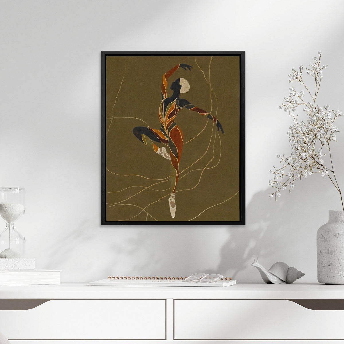 Dancer's Copper Leap - Luxury Wall Art