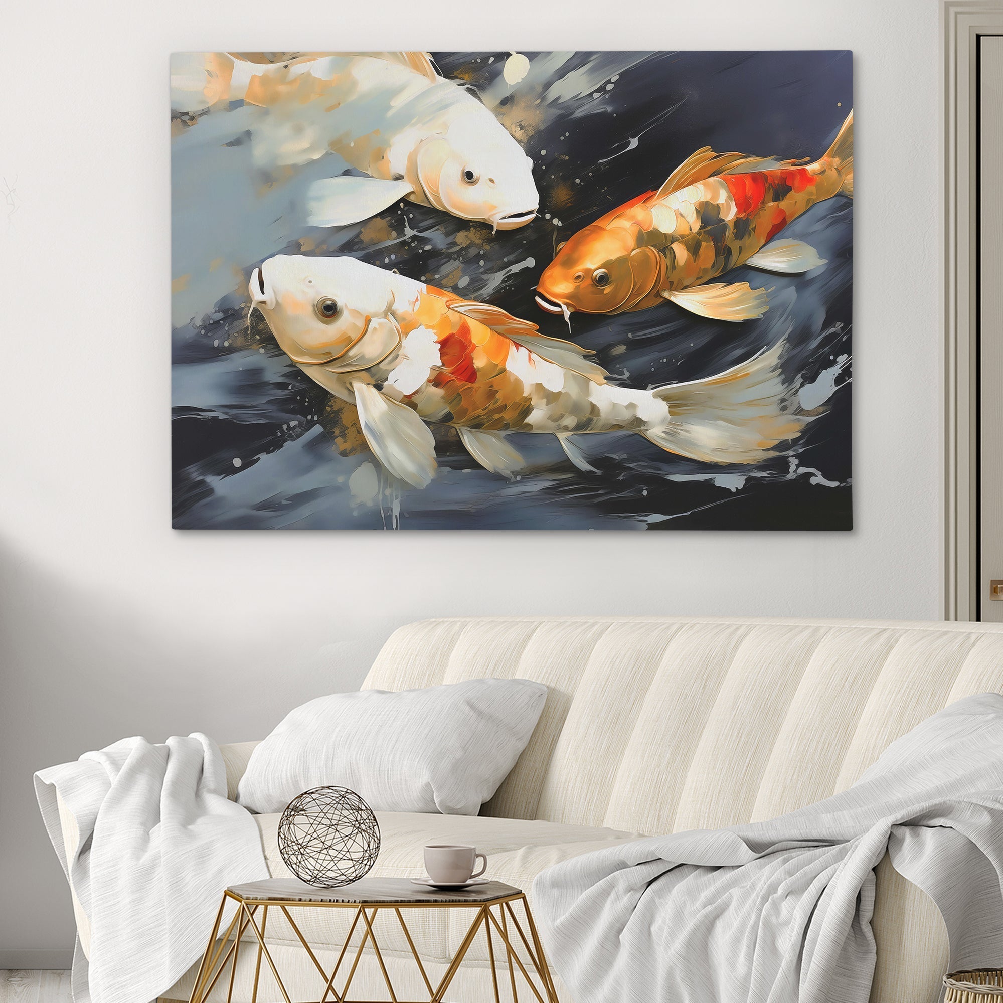 Dancing Koi - Luxury Wall Art