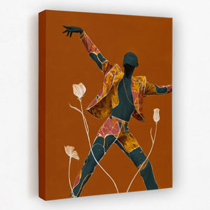 Dancing Teal Bloom - Luxury Wall Art