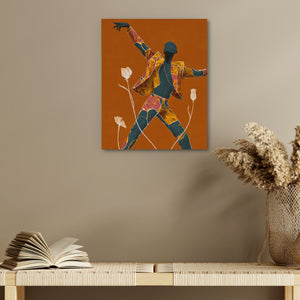 Dancing Teal Bloom - Luxury Wall Art