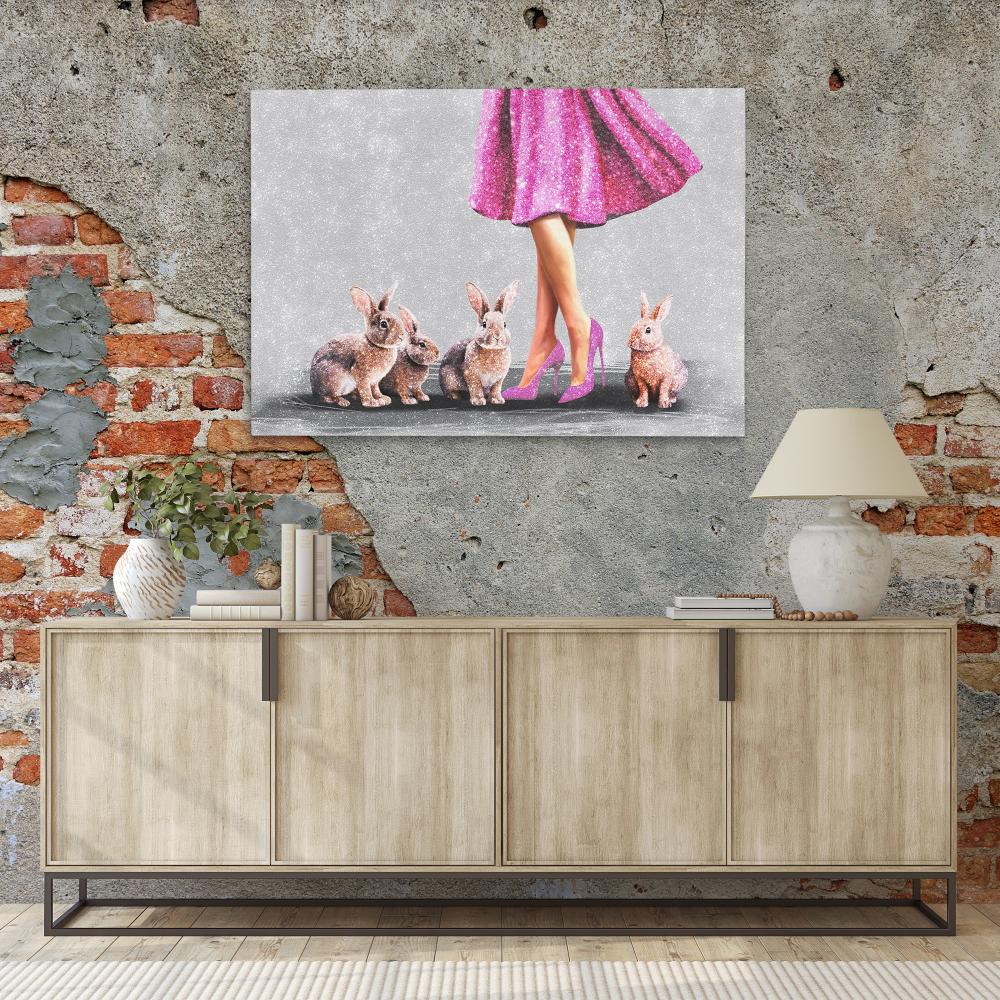 Dancing with Rabbits - Luxury Wall Art