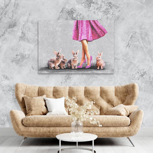Dancing with Rabbits - Luxury Wall Art