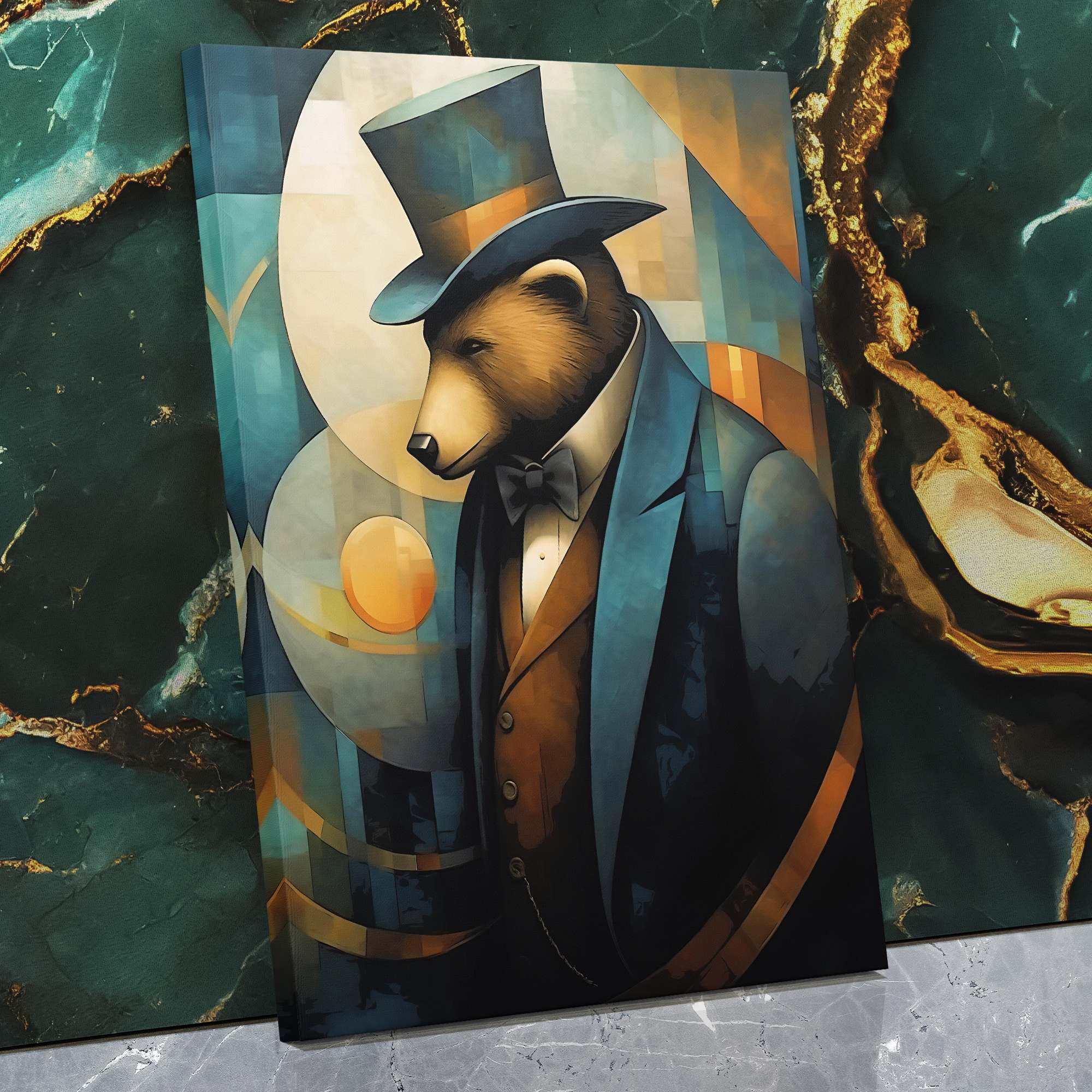 Dapper Bear - Luxury Wall Art