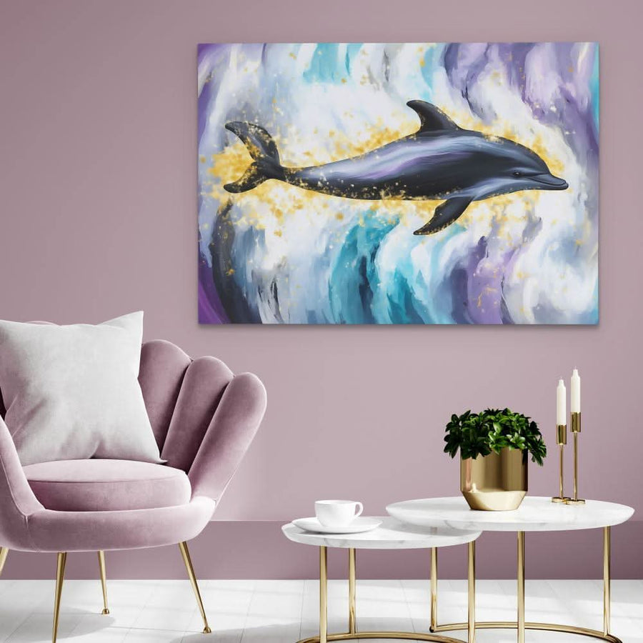 Dark Dolphin in a living room