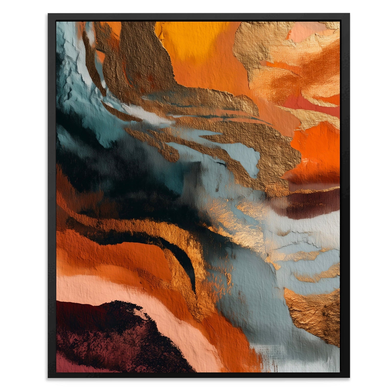 Dark Navy Tide canvas wall art