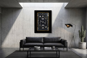 Dark Queen Of Clubs Card — dark queen of clubs card modern minimalist living room 1port flush print